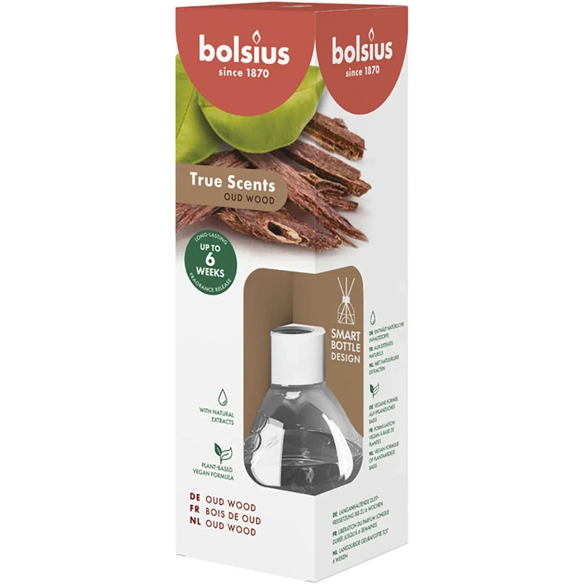 Bolsius True Scents diffuseur de parfum 60 ml - Bois de Oud