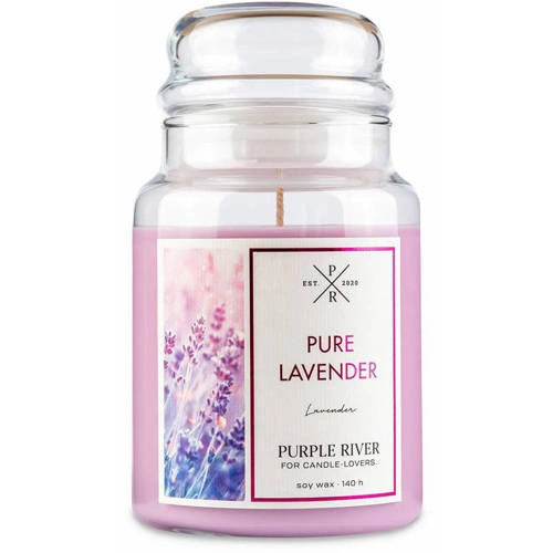 Candela di soia profumata Pure Lavender Purple River 623 g