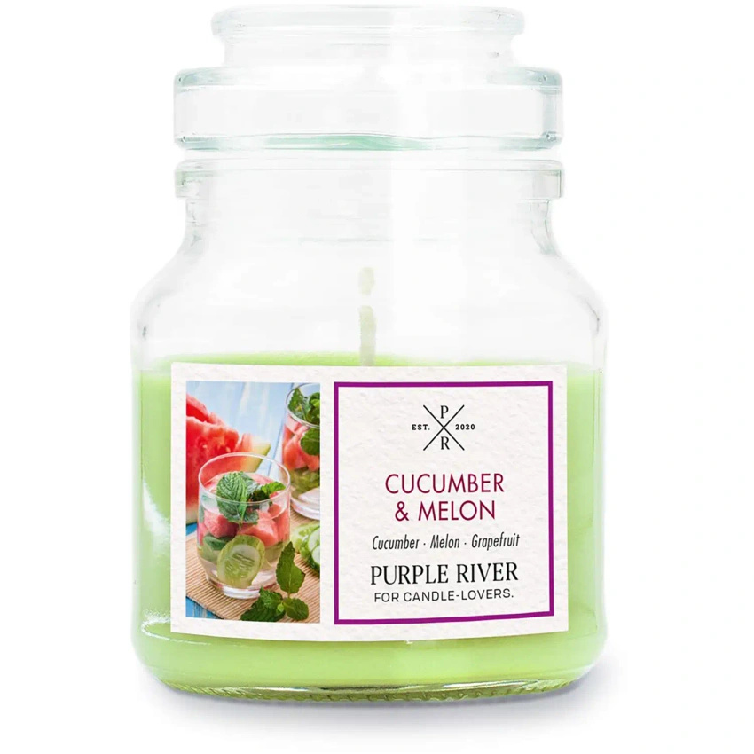 Soy scented candle Cucumber Melon Purple River 113 g