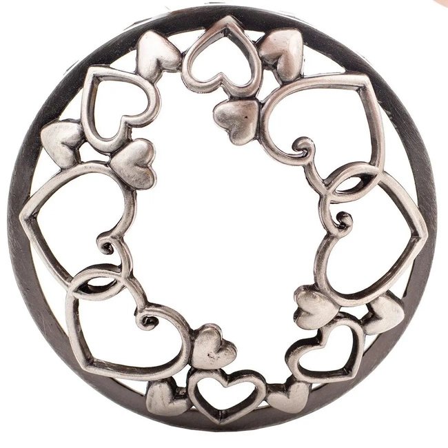 Декоративная крышка для свечи металл сердца Purple River - Heart Silver