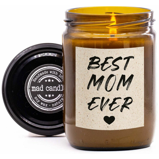 Sójová darčeková sviečka s vôňou Mad Candle 360 ​​g - Najlepšia Mama Best Mom Ever