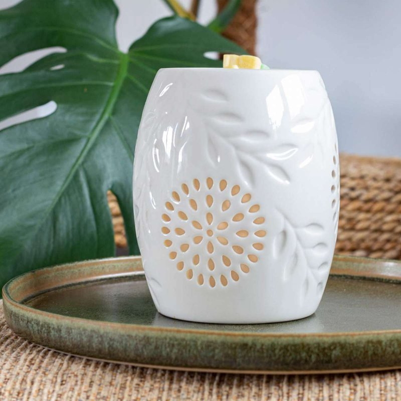 Brûle parfum Lucent Blanc céramique