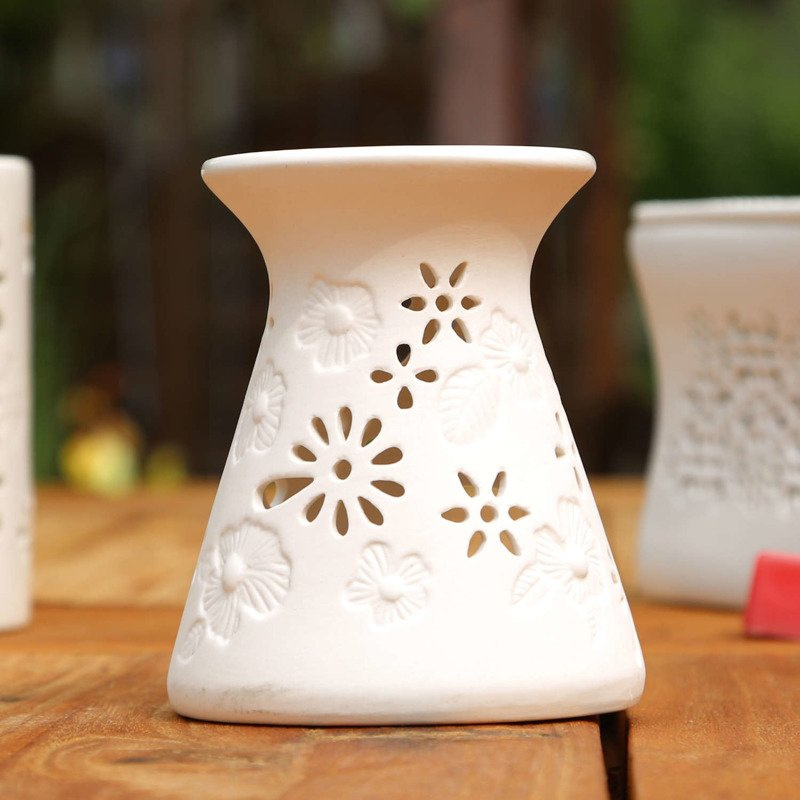 Brucia essenze Riet ceramica - Bianco