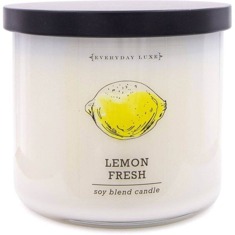 Colonial Candle Luxe large soy scented candle 3 wicks 14.5 oz 411 g - Lemon Fresh