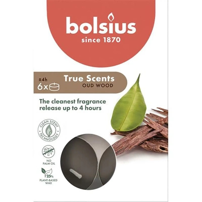 Bolsius True Scents scented tealights 6 pcs - Oud Wood
