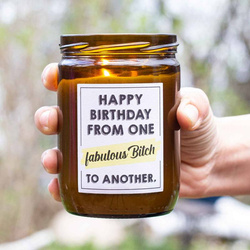 Candela regalo soia fragrante Mad Candle 360 g - Happy Birthday From One Fabulous Bitch To Another