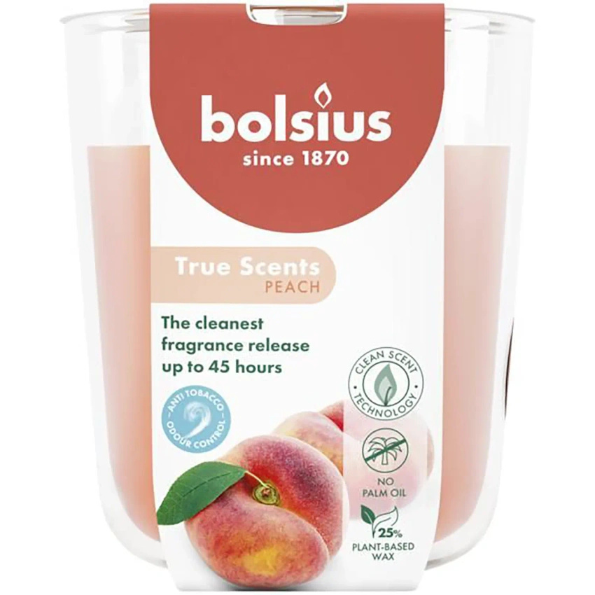 Bolsius True Scents świeca zapachowa 97/83 mm - Peach