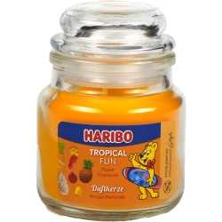 Haribo petite bougie parfumée en verre 85 g - Tropical Fun