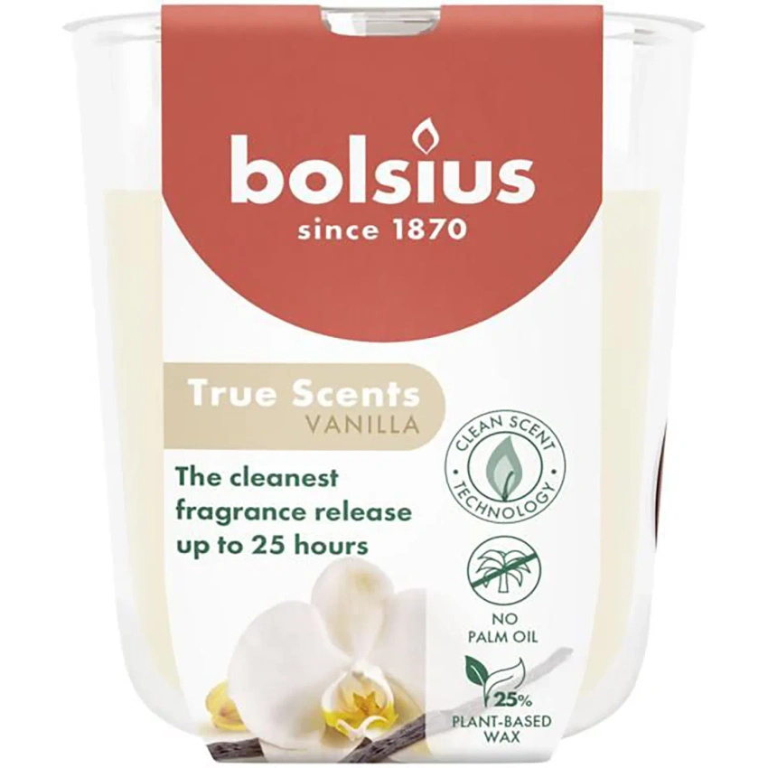 Bolsius True Scents świeca zapachowa 80/73 mm - Vanilla