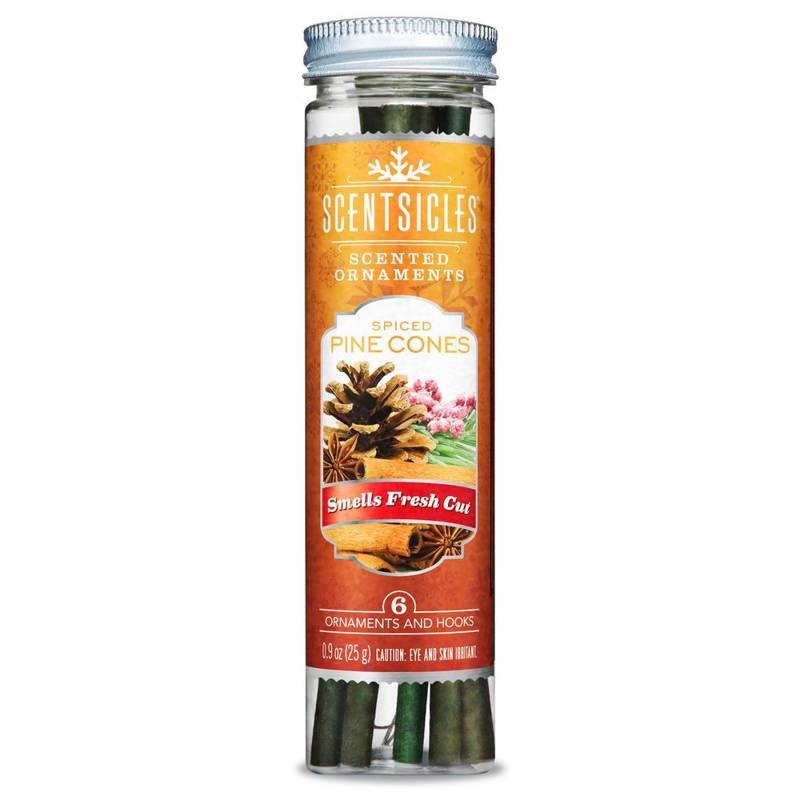 Scentsicles palitos perfumados para el árbol de Navidad 6 uds - Spiced Pine Cones