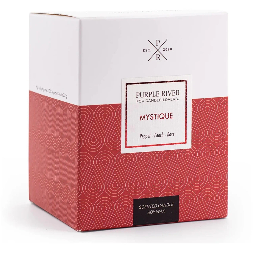Soy scented candle Purple River Unique 220 g - Mystique