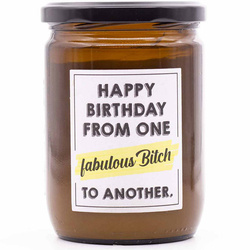 Vela perfumada soja regalo Mad Candle 360 g - Happy Birthday From One Fabulous Bitch To Another