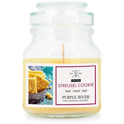 Purple River Soja geurkaars in glas 113 g - Streusel Cookie