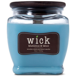 Colonial Candle Wick soy blend wood wick scented candle jar 15 oz 425 g - Mistletoe & Mint