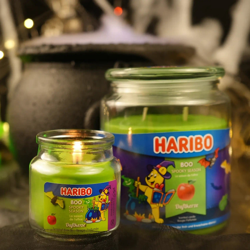 Haribo kleine geurkaars in glas 85 g - Boo Halloween 