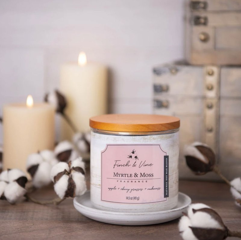 Candela profumata alla soia Myrtle Moss Colonial Candle