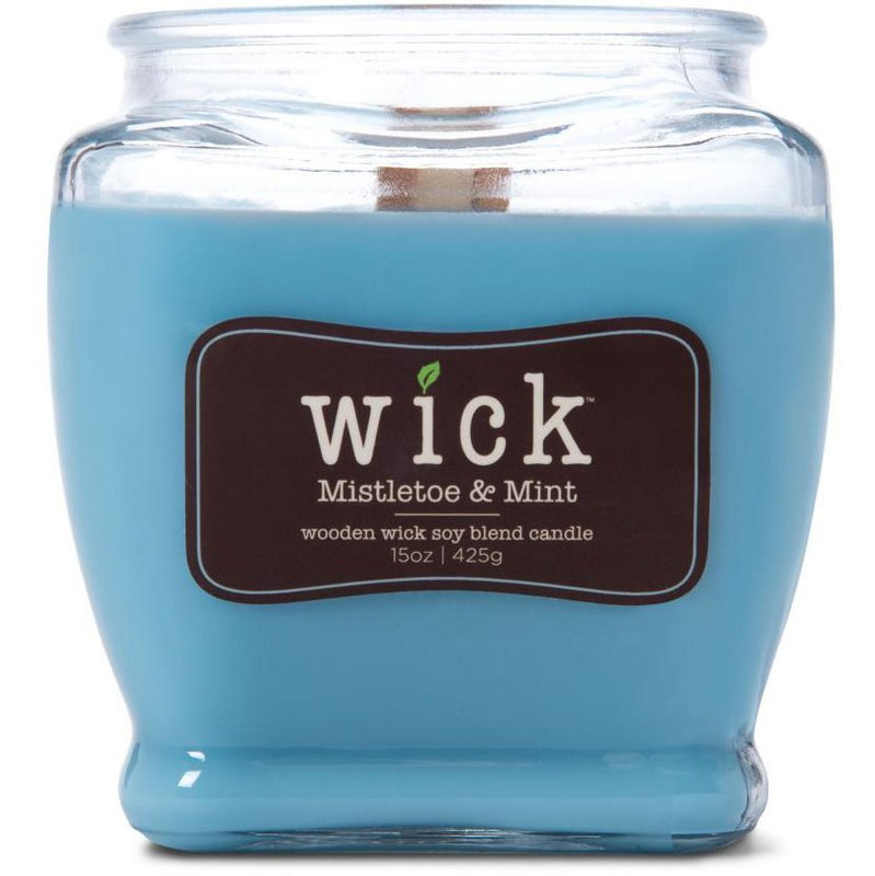 Vela perfumada de soja mecha de madera Colonial Candle Wick - Mistletoe Mint
