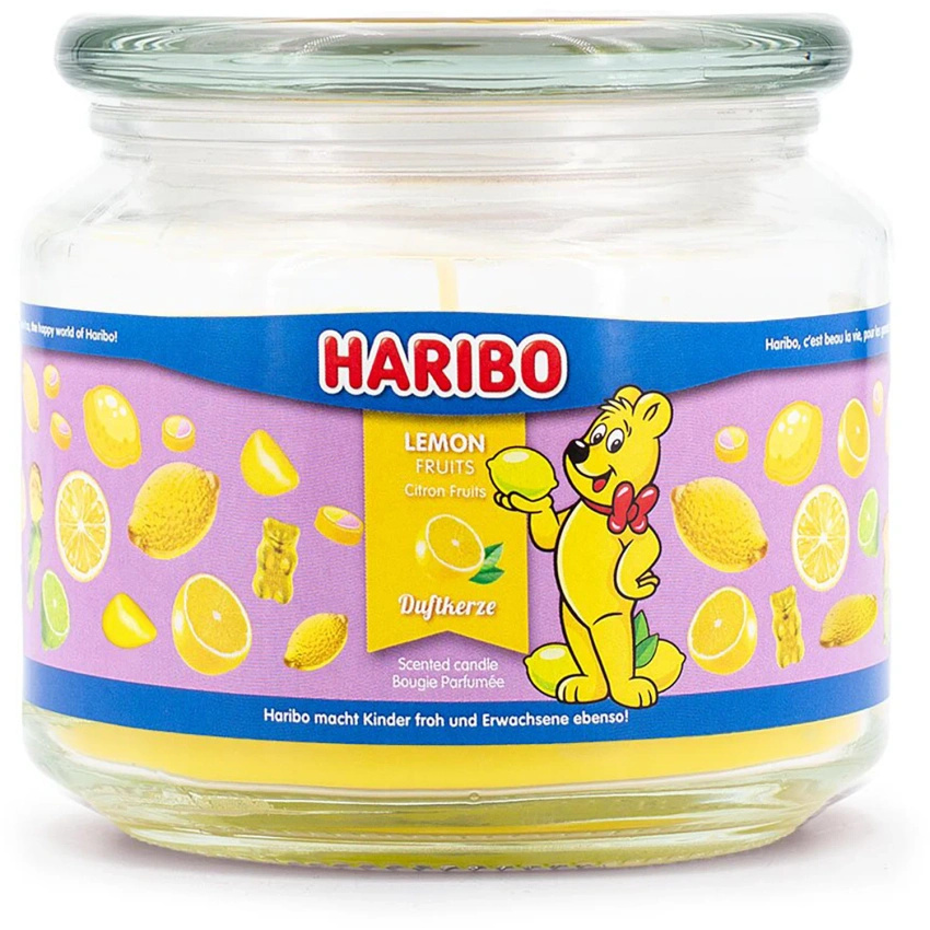 Vela perfumada en vaso Haribo 300 g - Lemon Fruits