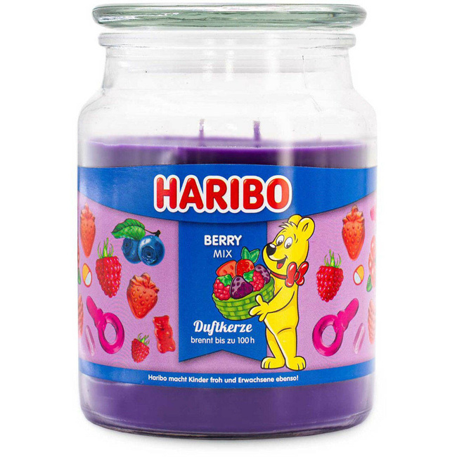 Haribo vela perfumada en vaso 510 g - Berry Mix 