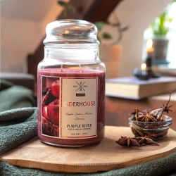 Bougie parfumée de soja en verre Purple River 623 g - Ciderhouse