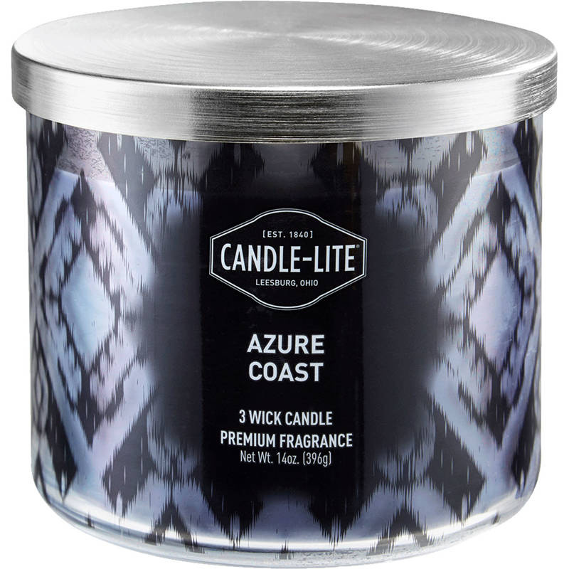 Naturelle bougie parfumée 3 mèches Candle-lite Everyday 396 g - Azure Coast