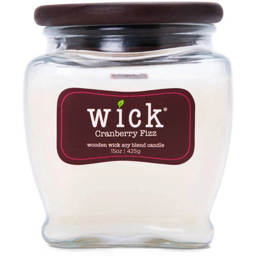 Colonial Candle Wick scented soy candle, wooden wick 15 oz 425 g - Cranberry Fizz